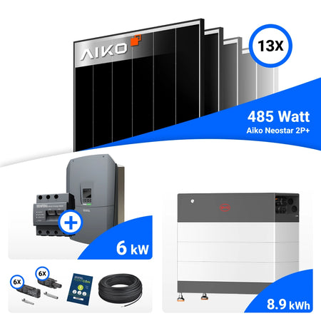 Set-Bestandteile 6 kWp PV Anlage freigestellt