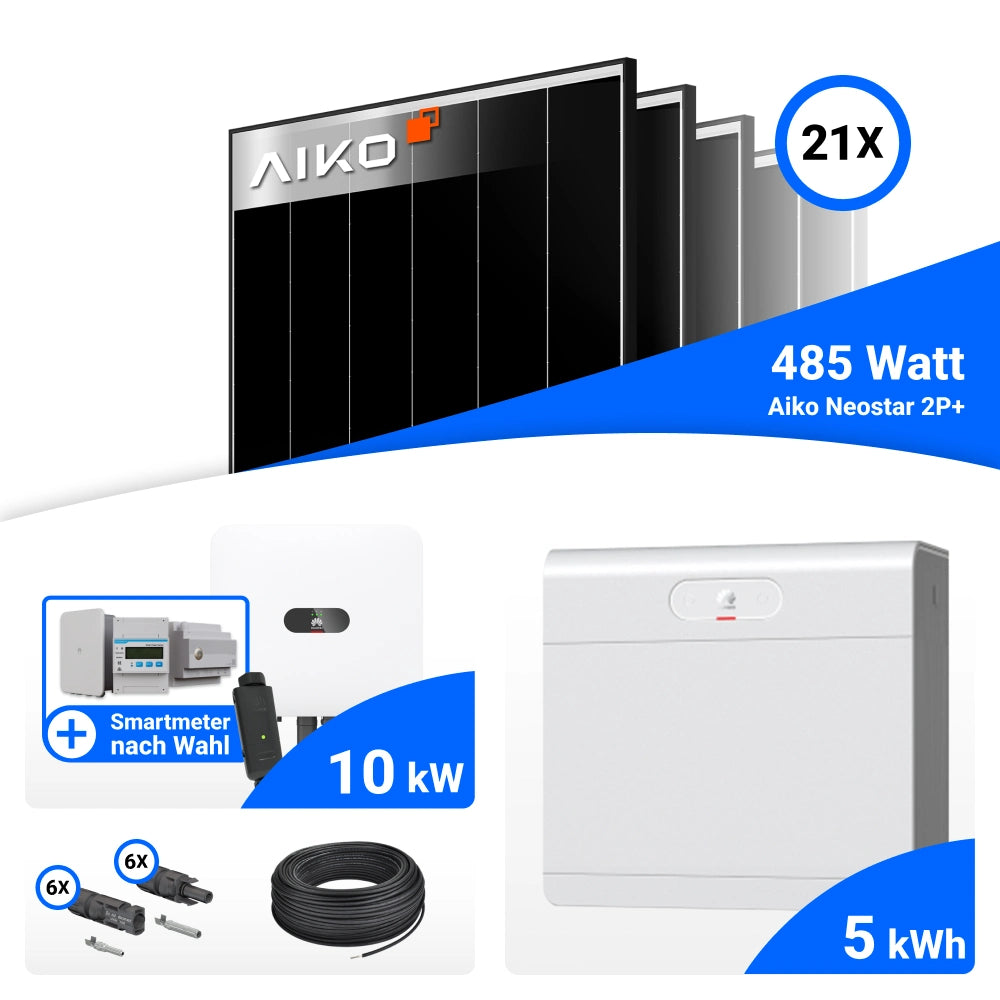 Wechselrichter und Batterieturm 10 kWp Komplettset Paket