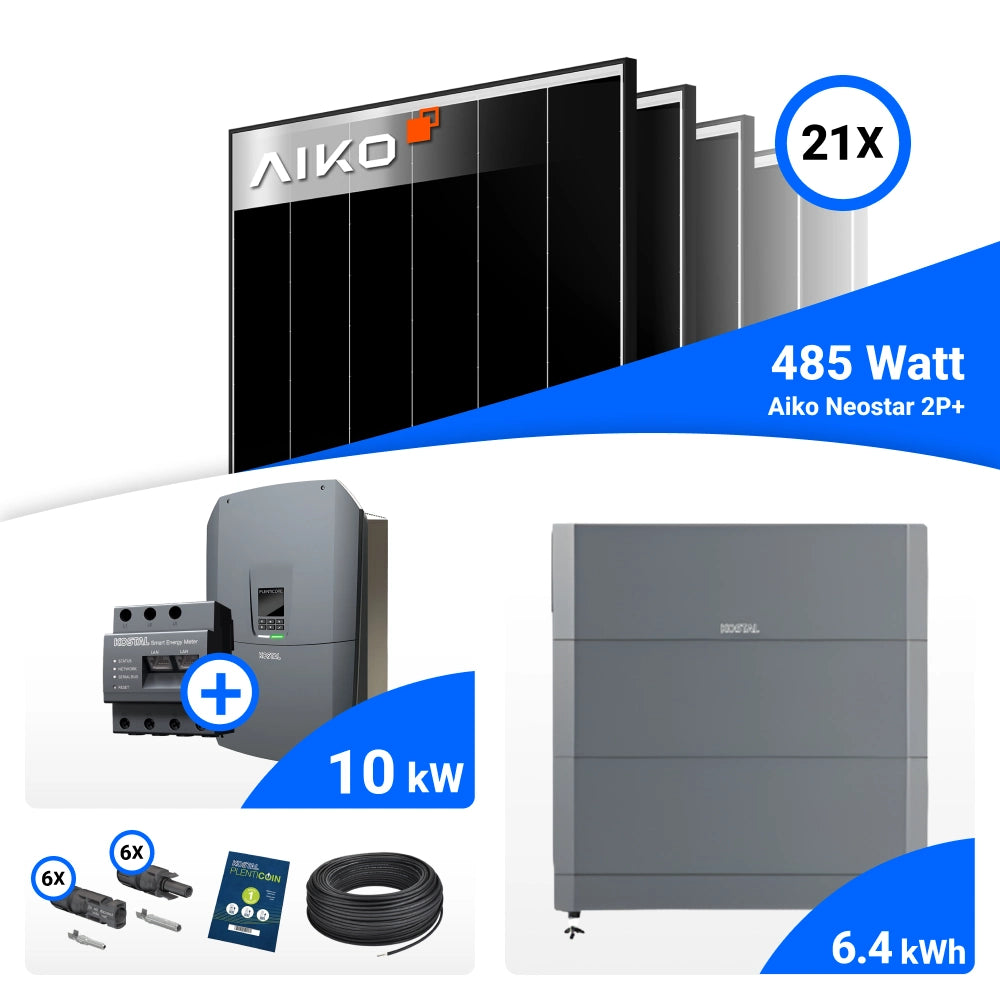 PV Komponenten 10 kWp AIKO Kostal freigestellt