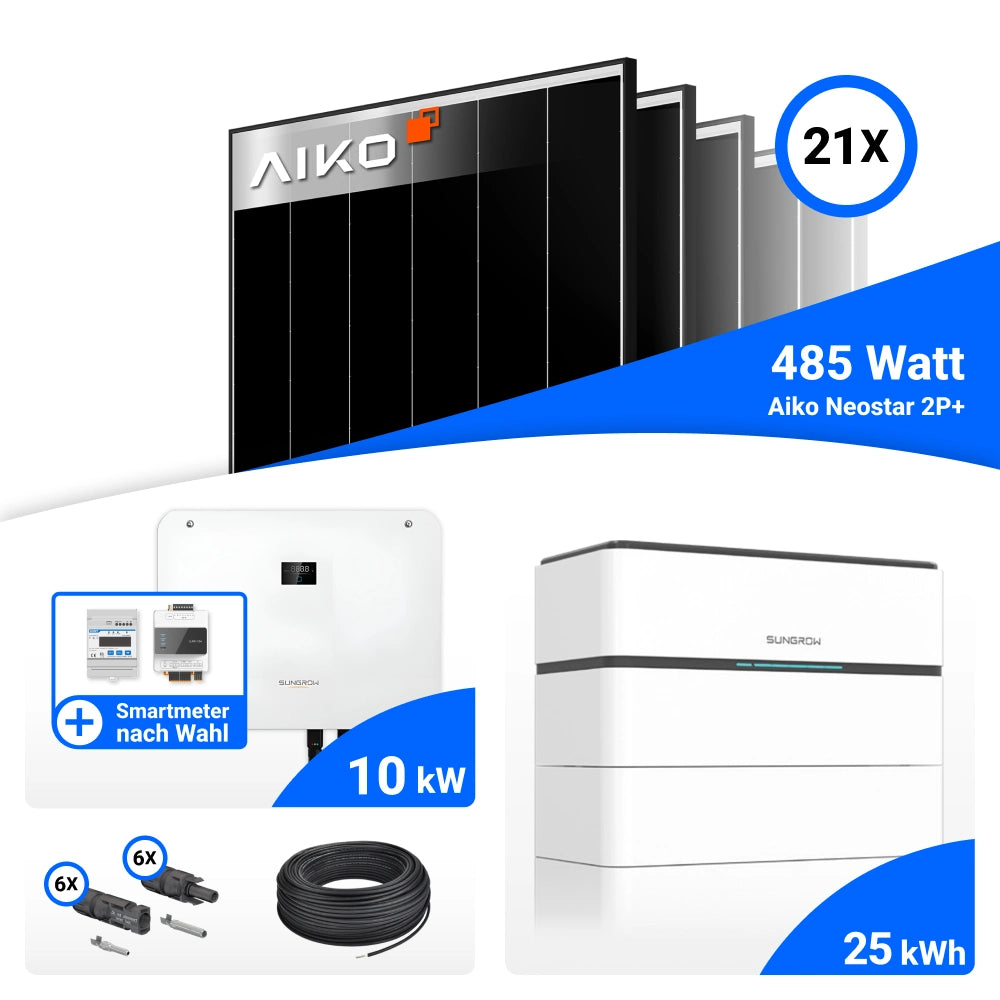 Detailansicht AIKO 485W Black Frame unmontiert