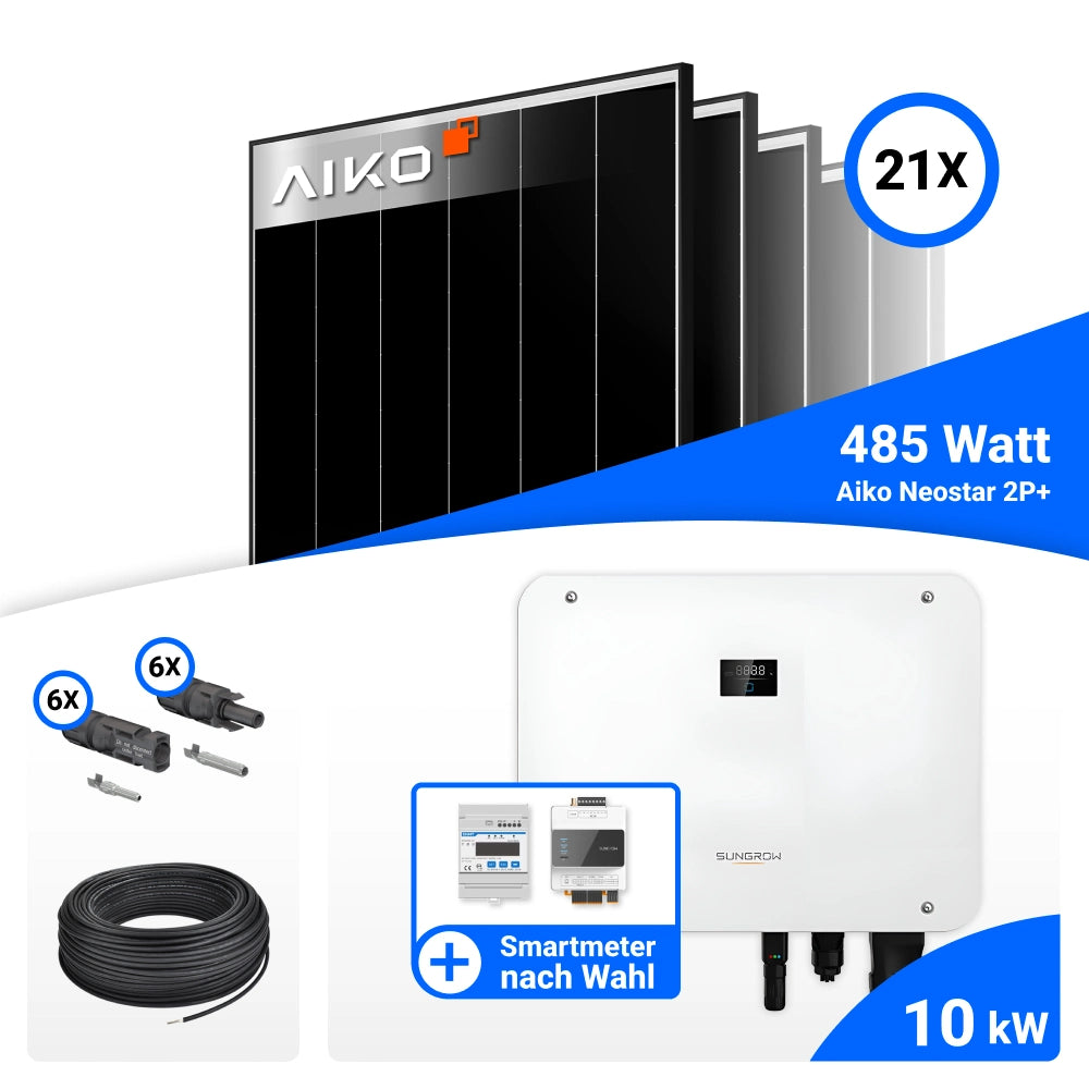 AIKO 485W Black Frame Solarmodule für 10 kWp Set