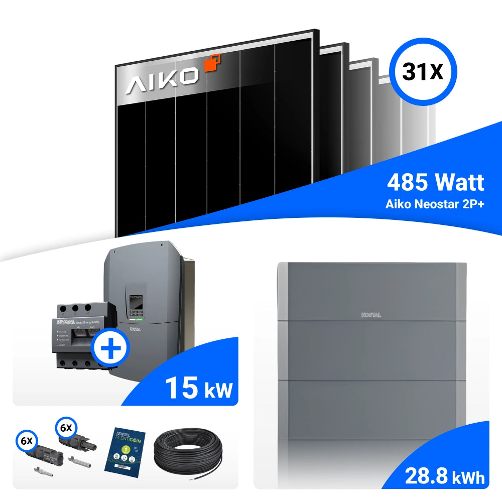 Modulstapel AIKO 485W für 15 kWp Anlage