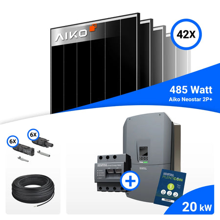 Lieferumfang PV Komplettset 20 kWp AIKO und Kostal