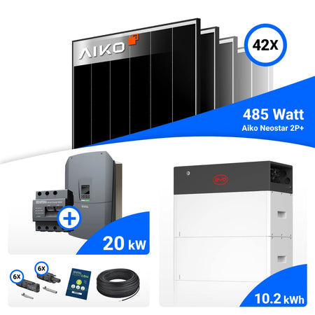 AIKO 485W Black Frame Solarmodule für 20 kWp Set