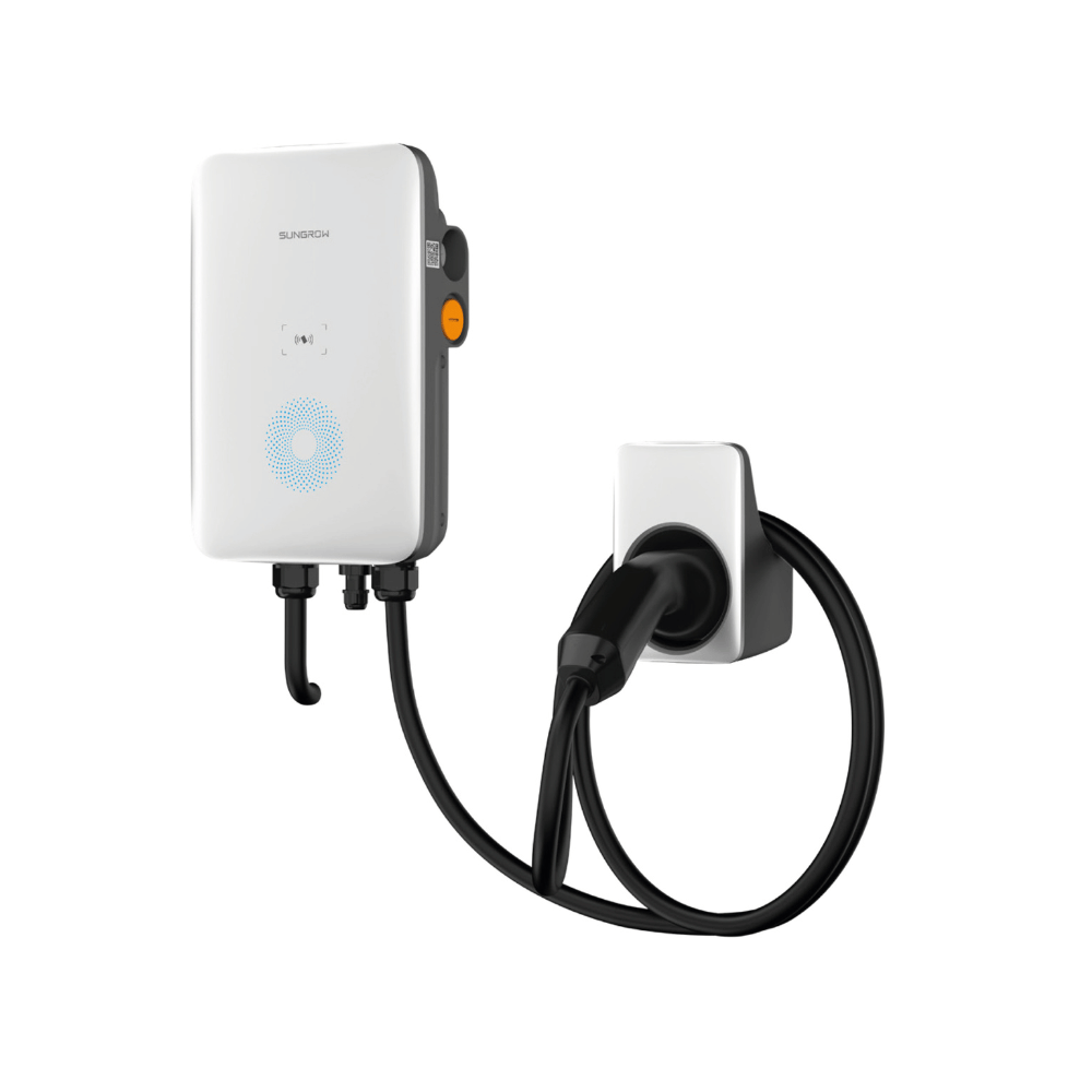 Sungrow Wallbox in Weiß zur elektrischen Fahrzeugladung von E-Autos