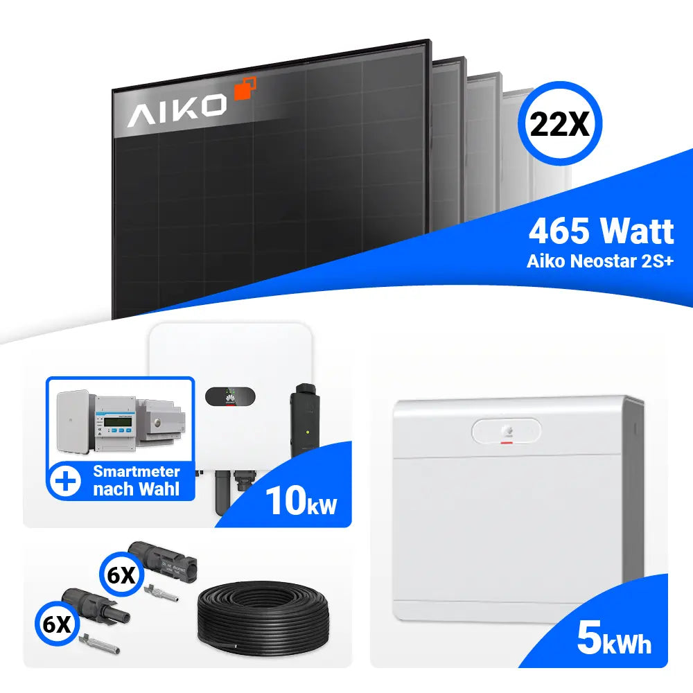 Photovoltaik Komplettset 10 kWp AIKO 465W Module