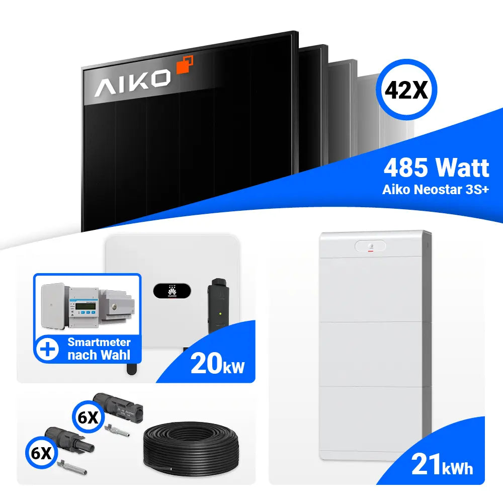 Photovoltaik Set 20 kWp AIKO 485W Huawei SUN2000-20K-MB0