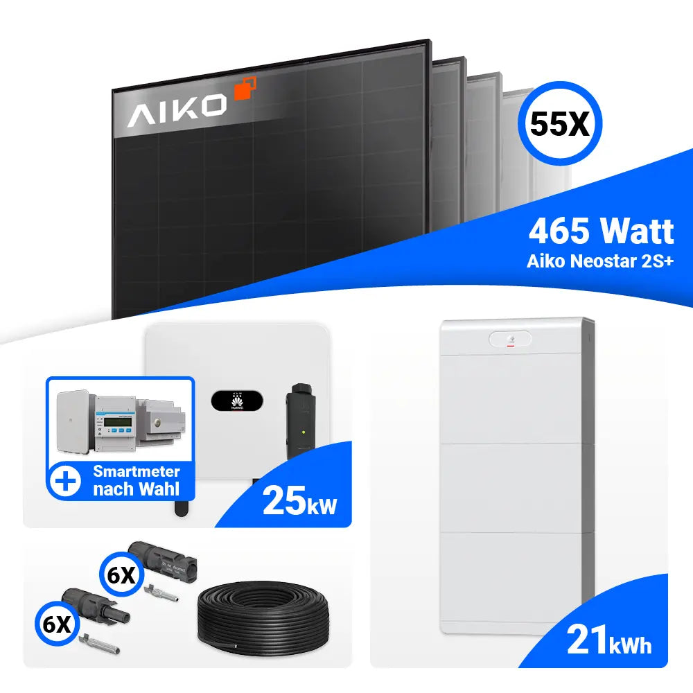 25 kWp PV Anlage AIKO 465W Module Huawei SUN2000