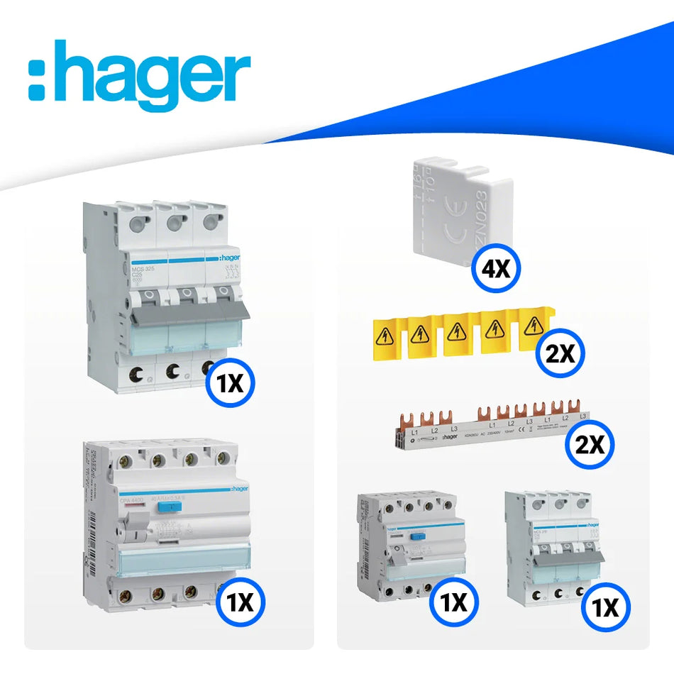 AC Anschlussset 5-10 kW für GoodWe, Sungrow Wechselrichter - C25A mit Backup