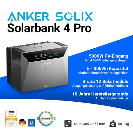 Anker Solix Solarbank 4 Pro Infos Datenblatt – Solarhandel24