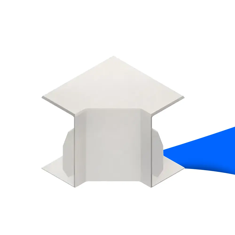 Kleinhuis Inneneck 60x110 mm in reinweiß RAL9010 – 90° Eckstück aus halogenfreiem Kunststoff für Elektroinstallationskanäle der Serie HKL60110.3, jetzt bei SH24 erhältlich