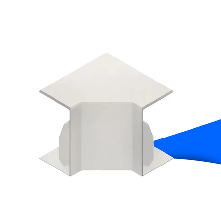 Kleinhuis Inneneck 60x110 mm in reinweiß RAL9010 – 90° Eckstück aus halogenfreiem Kunststoff für Elektroinstallationskanäle der Serie HKL60110.3, jetzt bei SH24 erhältlich
