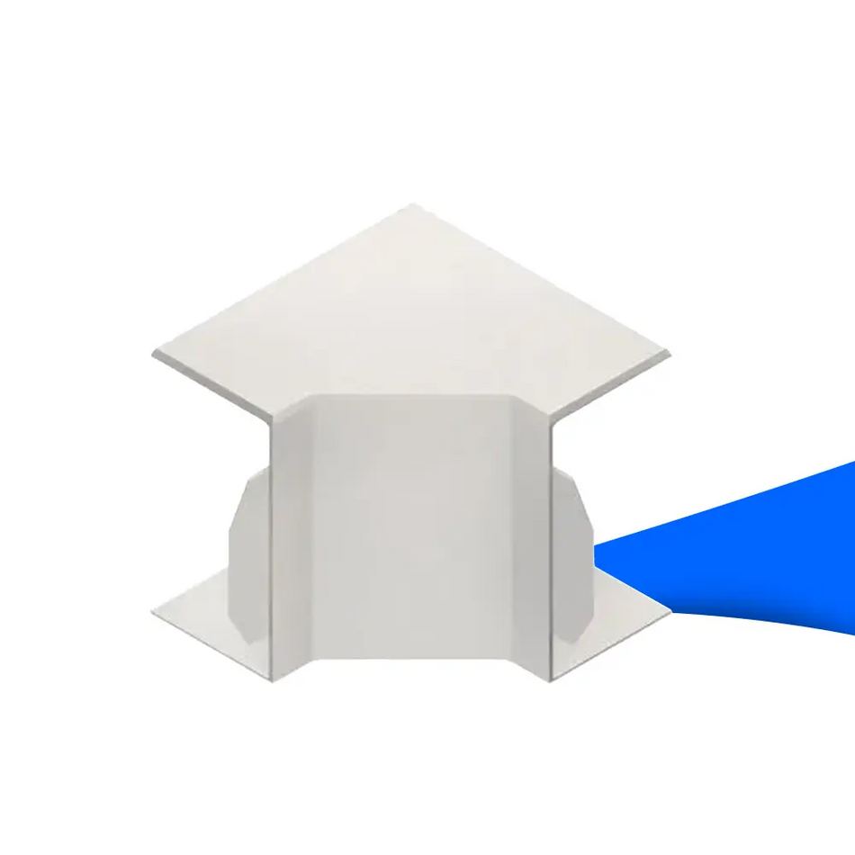 Kleinhuis Inneneck 60x110 mm in reinweiß RAL9010 – 90° Eckstück aus halogenfreiem Kunststoff für Elektroinstallationskanäle der Serie HKL60110.3, jetzt bei SH24 erhältlich