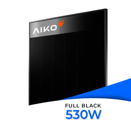 Produktbild - Mit dem AIKO-A530-MCE60Db Neostar 3S+60 erhältst du ein leistungsstarkes N-Type ABC Glas-Glas Solarmodul mit 530 WP in eleganter Full Black Optik.