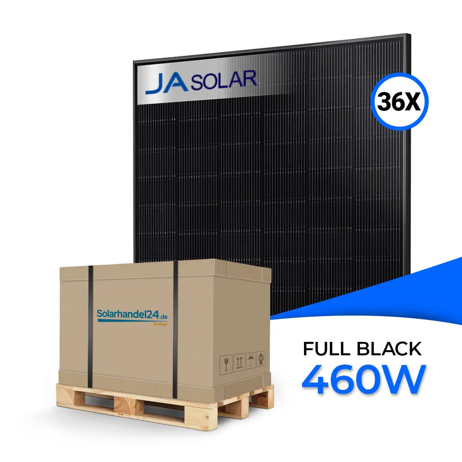 Produktbild - Ja Solar 460W Glas-Glas Full Black JAM54D41 LR - Palettenpreis